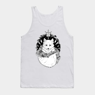 Float Ice Fox Black and White Tank Top